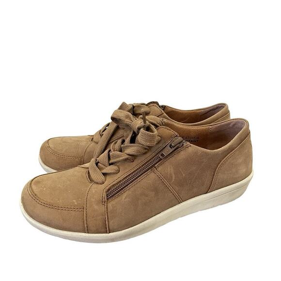 Vionic Abigail Magnolia Lace Up Comfort Sneaker Size 6 Tan Cushioned Shoe Womens - Picture 1 of 12
